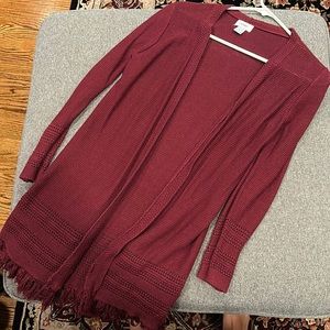 Girls Burgundy Long Sweater by Old Navy